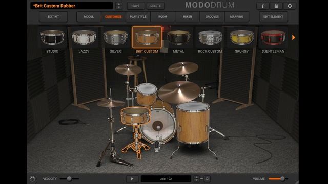 MODO DRUM 1.5 Brit Custom drum kit - get realistic, natural and customizable drum tracks смотреть онлайн