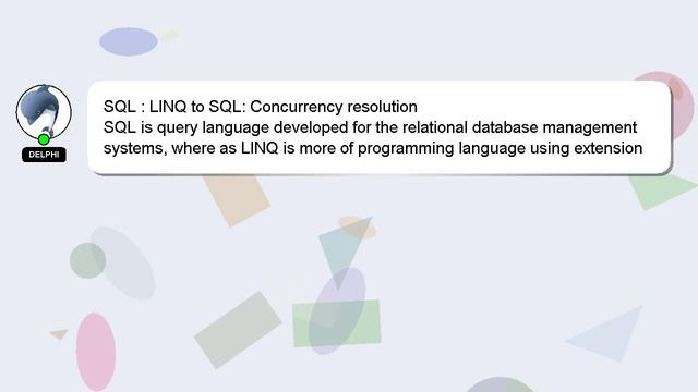 SQL : LINQ to SQL: Concurrency resolution смотреть онлайн