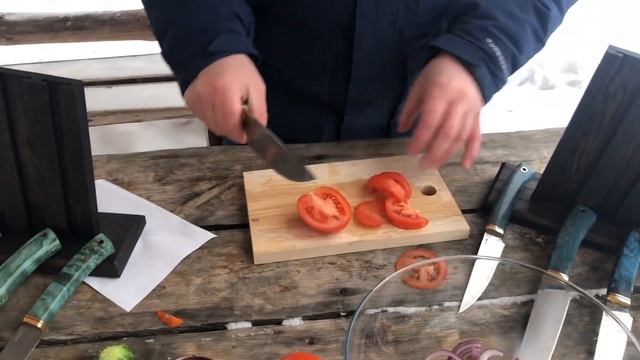 Обзор кухонного набора София из порошковой стали М390.Кузница Династия смотреть онлайн