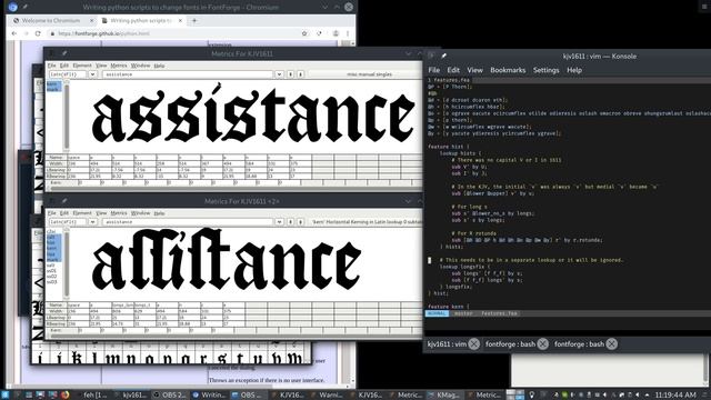 FontForge feature files and Python scripting смотреть онлайн