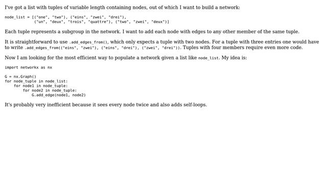 Code Review: Populate a networkx graph with tuples of varying lengths смотреть онлайн