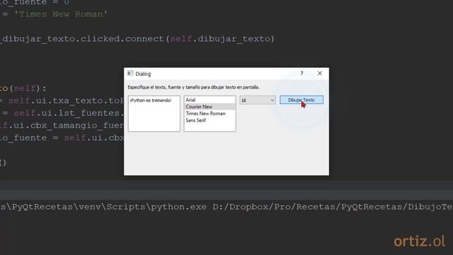 PyQt - Receta 75: Parte 6/6: Dibujar Texto con Fuente y Tamaño en Pantalla смотреть онлайн