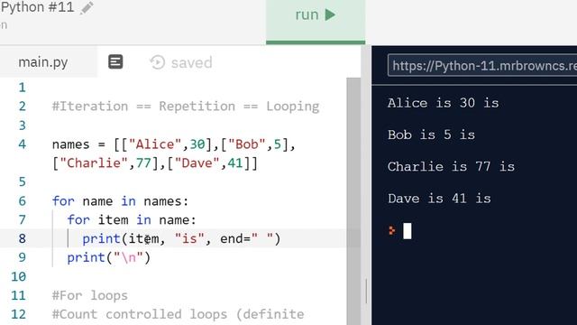 GCSE Python #11: Iteration (For Loops) смотреть онлайн
