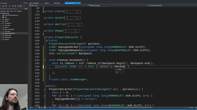 C++ Code-along Ep 12: Demo RPG Game | Programming Inventory and Character Backpacks смотреть онлайн