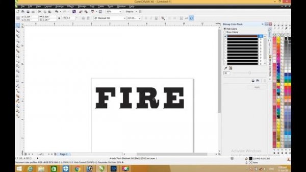 HOW TO MAKE FIRE  TEXT IN CORELDRAW ,corel draw x6 tutorial