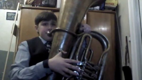 Игра на тубе. Контраданс Бетховена. Tuba. Country Dance of Beethoven