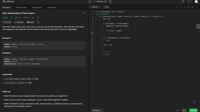 LeetCode 350 - Intersection of Two Arrays II: A Microsoft Journey смотреть онлайн