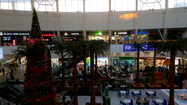 Ёлка и пальмы ТРЦ Планета г Красноярск декабрь 2022г