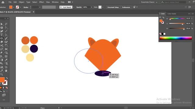 How to create flat avatar| animal portrait in adobe illustrator смотреть онлайн