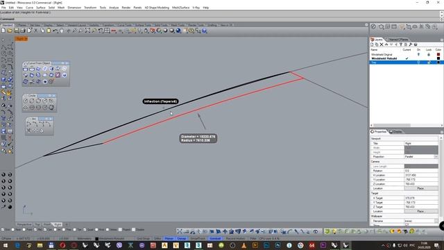 Rhinoceros. Modeling. Windshield Lamborghini Aventador LP700