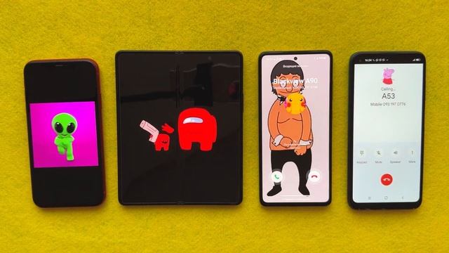 iPhone 11 + Z Fold 3 + Samsung A53 + Blackview A90 Viber & Conference Calling смотреть онлайн