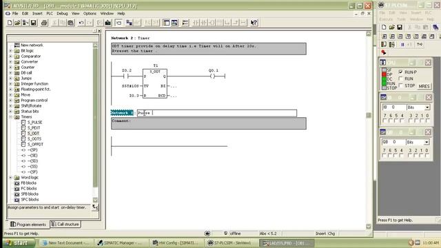 Tutorial of Siemens step 7 PLC programming using simatic manager : Timers смотреть онлайн