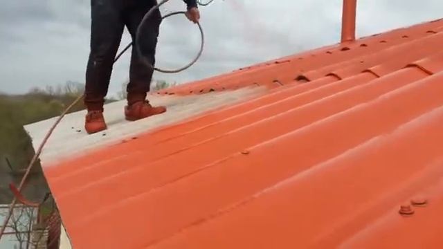 Окраска шиферной кровли смотреть онлайн