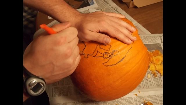 How to carve a Charizard Jack-O-Lantern смотреть онлайн