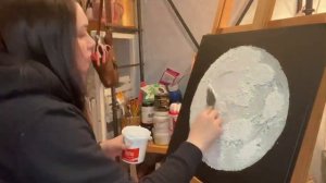 DIY/ Інерє‘єрна картина “Місяць» /interior painting «Moon» / интерьерная картина «Луна»