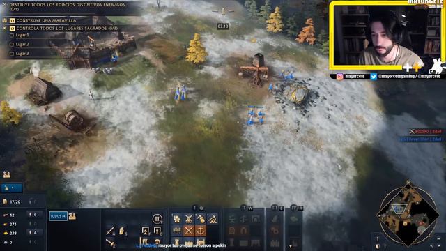 MAYORCETE en AGE OF EMPIRES 4: PRIMERAS CLASIFICATORIAS - Gameplay Multijugador en Español смотреть онлайн