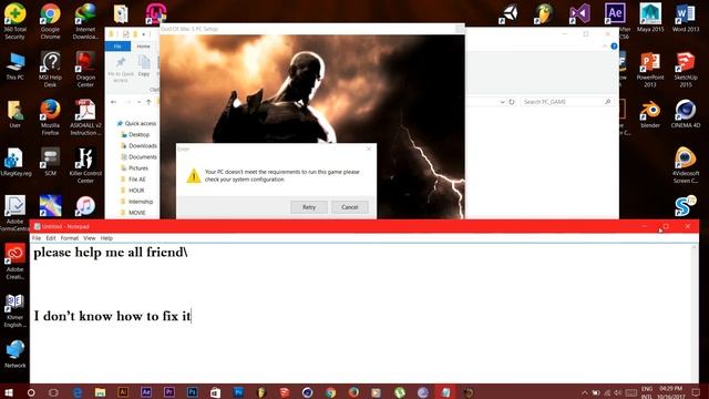 God of War III PC ERROR || Your PC doesn't meet the requirments || PFX смотреть онлайн