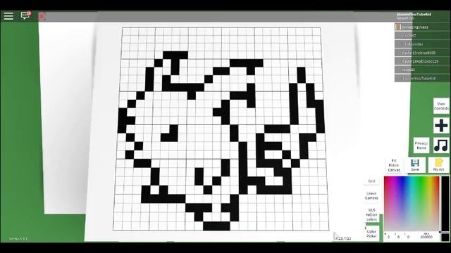how to draw Riachu in pixel art creator-ROBLOX смотреть онлайн