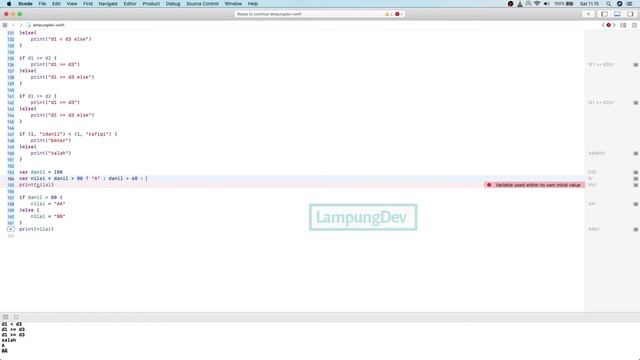 Tutorial Swift - 11 Operator di Swift (Ternary Operator & Nil Coalescing Operator) смотреть онлайн