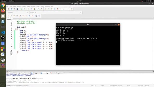 C dasturlash tili boshlang'ich asoslari/3/scanf function & char data type. смотреть онлайн