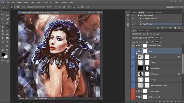 Digital Painting 2 Photoshop Action Tutorial смотреть онлайн
