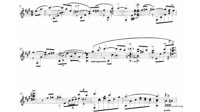Toru Takemitsu - Wings for Guitar (Arr. by Shin-ichi Fukuda) - Score video смотреть онлайн