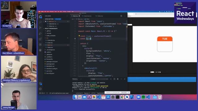 React Wednesdays: Remotion, a React Framework for Making Videos w/ Jonny Burger смотреть онлайн
