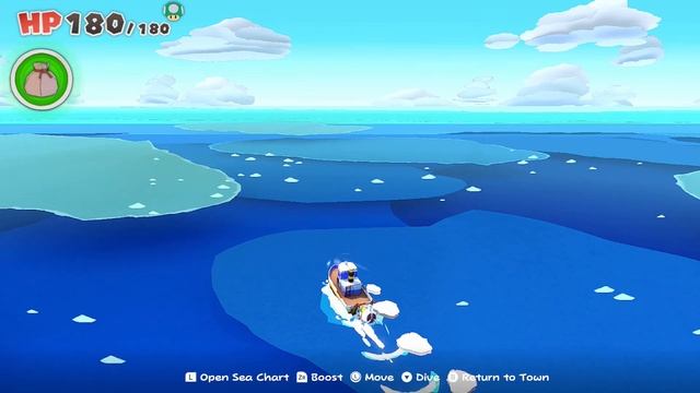 The Great Sea (Diving Areas) - Paper Mario: The Origami King Walkthrough смотреть онлайн