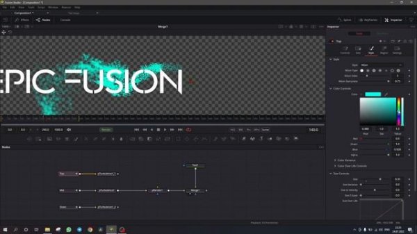 Анимация частиц в Davinci Resolve\Particle animation in Davinci Resolve.