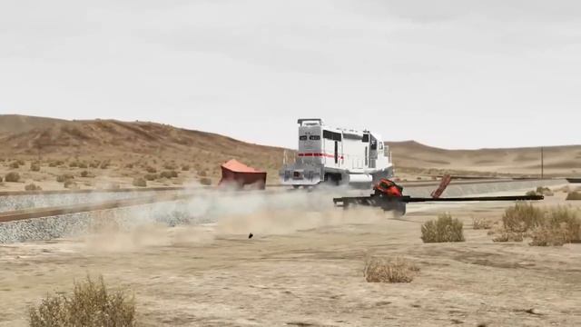 ПОЕЗД И АВТО ЕДУТ В БОЛЬШУЮ ЯМУ С ЛУЖЕЙ - BeamNG смотреть онлайн