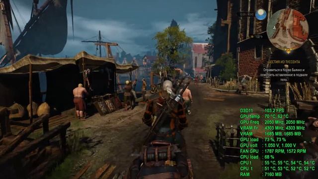 The Witcher 3 (4790K 4.7 GHz/DDR3 1866 MHz/GTX 1070 SLI ON) смотреть онлайн