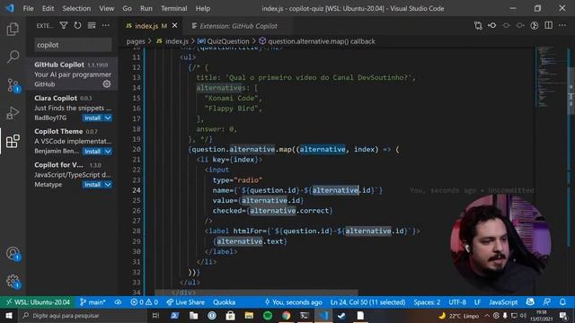 GitHub Copilot: da pra criar uma app React 100% com IA? #FrontEndWeek смотреть онлайн