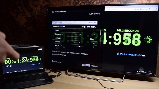 Sony KDL-40W705C - Input Lag тест смотреть онлайн