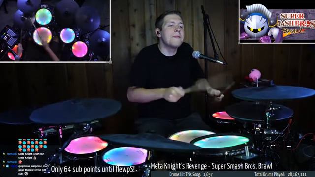 Meta Knight's Revenge - Super Smash Brothers Brawl | Drum Cover | Flewp смотреть онлайн