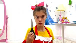 Мия Настя и Артем - история про цветные волосы