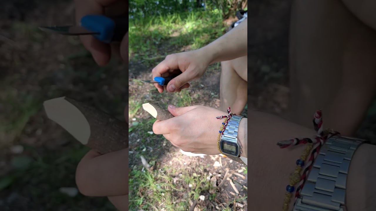 НОЖ SERVICE В РАБОТЕ #бушкрафт #wood #выживание #forest #bushcraft #diy #обзор #forestroach #топ смотреть онлайн