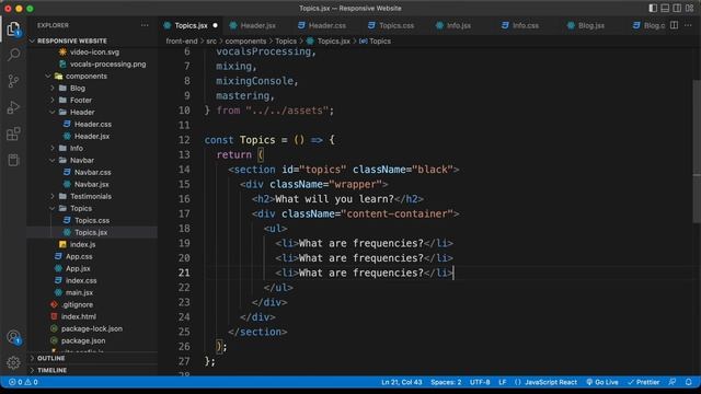 Figma To React JS | Build A Modern Responsive Website - Topics Section смотреть онлайн