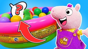Свинка Пеппа ищет Джорджа. Игры в прятки с мягкими игрушками | Видео для детей