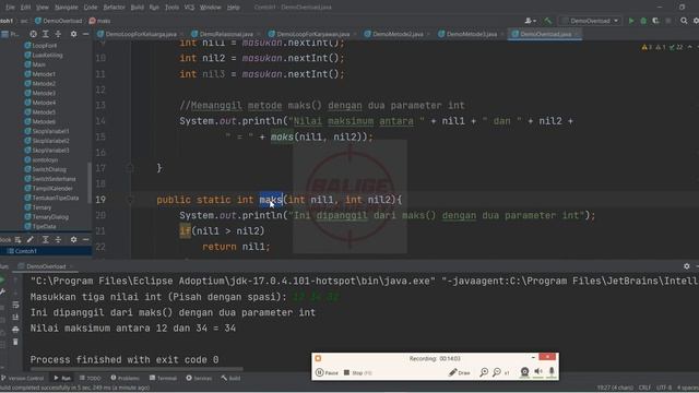 #30 JAVA CORE (OVERLOADING METHOD ): Belajar Dari Nol Java Sampai Master смотреть онлайн