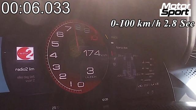 Ferrari Daytona SP3 Acceleration 0-250 km/h with timer