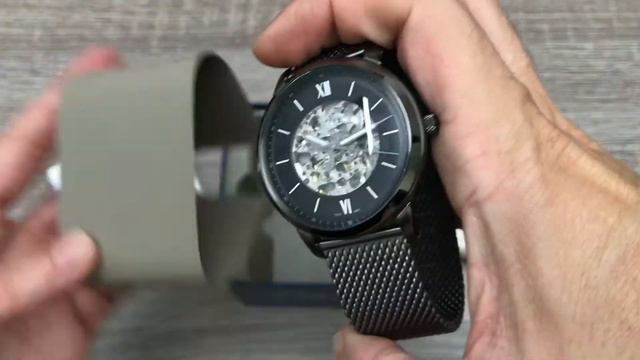 Fossil Neutra Automatic Smoke Stainless Steel Men’s Watch ME3185 (Unboxing) @UnboxWatches