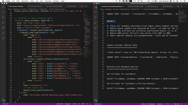 CS230 L1404 Testing Database Interaction with PHP and MySQL смотреть онлайн