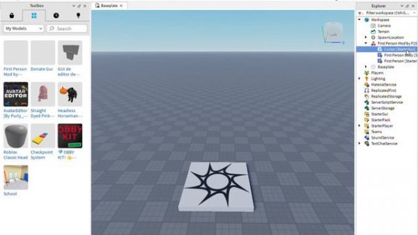 Как сделать в роблокс студио 1 лицо