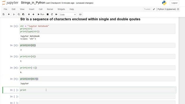 Python String Basics in Jupyter Notebook смотреть онлайн