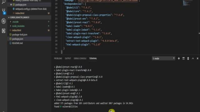 1 Crear una App con ReactJS y Su configuración con Webpack смотреть онлайн