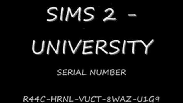 SIMS 2 SERIAL NUMBERS смотреть онлайн