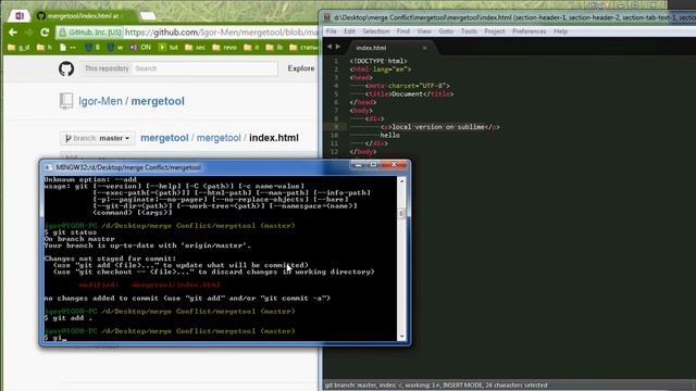 git merge resolve conflict windows 7 смотреть онлайн