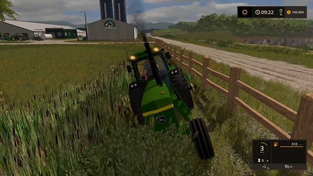 FARMING SIMULATOR 2017 | MOWING AROUND THE POND, DITCHES & FARM | NEW JD 4640 & BATWING смотреть онлайн