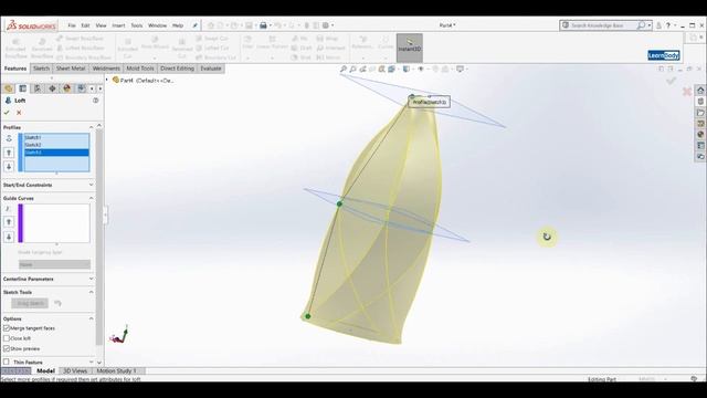 How to use Feature Tool Loft in Solidworks | Solidworks tutorial in Hindi | Excellence Technology смотреть онлайн
