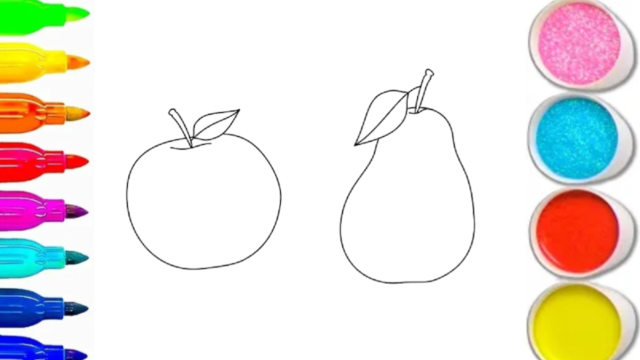 КАК НАРИСОВАТЬ ЯБЛОКУ И ГРУШУ смотреть онлайн